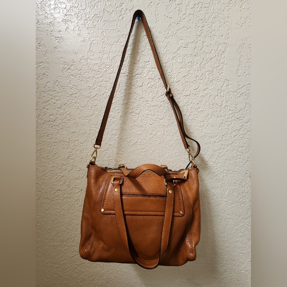 MICHAEL KORS HAMILTON GILMORE LARGE SATCHEL/CROSSBODY COLOR- LUGGAGE - Picture 7 of 11